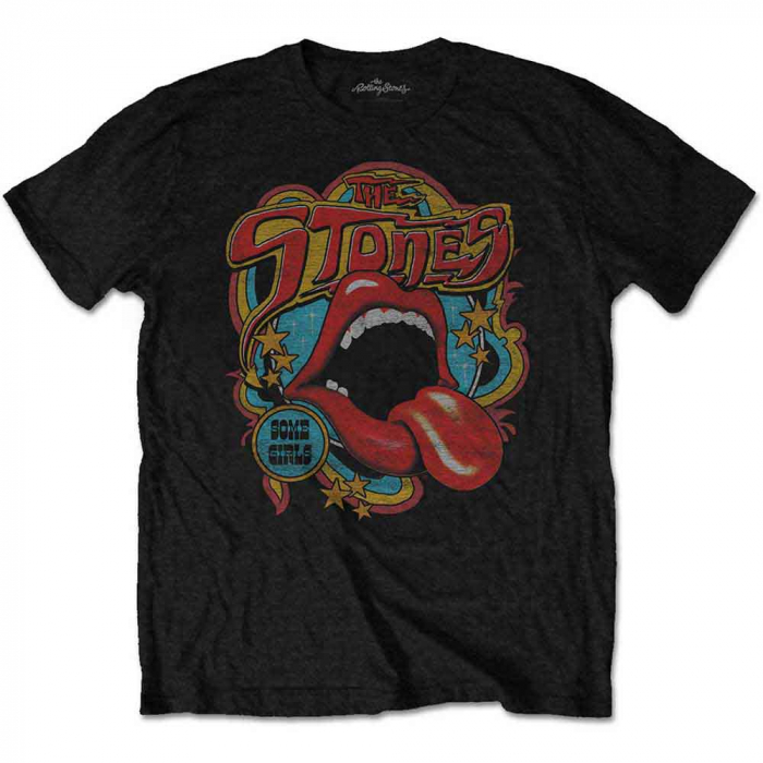 The Rolling Stones Unisex T-Shirt: Retro 70s Vibe (Soft Hand Inks) [1]