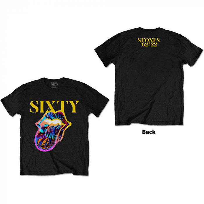 The Rolling Stones Unisex T-Shirt: Sixty Cyberdelic Tongue (Back Print) [1]