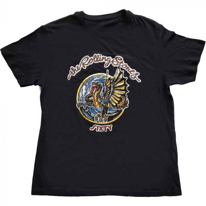 The Rolling Stones Unisex T-Shirt: Sixty Dragon Globe (Foiled) [1]