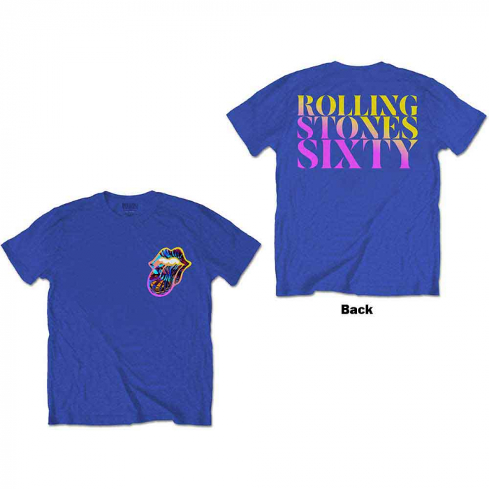 The Rolling Stones Unisex T-Shirt: Sixty Gradient Text (Back Print) [1]