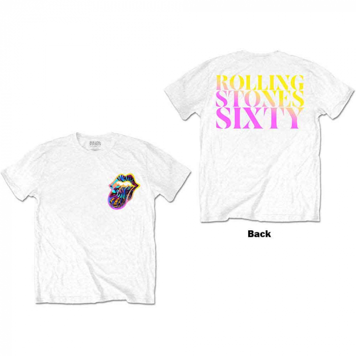 The Rolling Stones Unisex T-Shirt: Sixty Gradient Text (Back Print) [1]