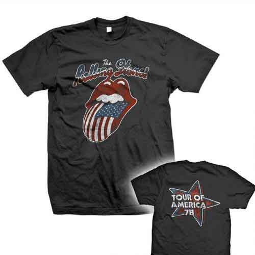 The Rolling Stones Unisex T-Shirt: Tour of America 78 (Back Print) [1]