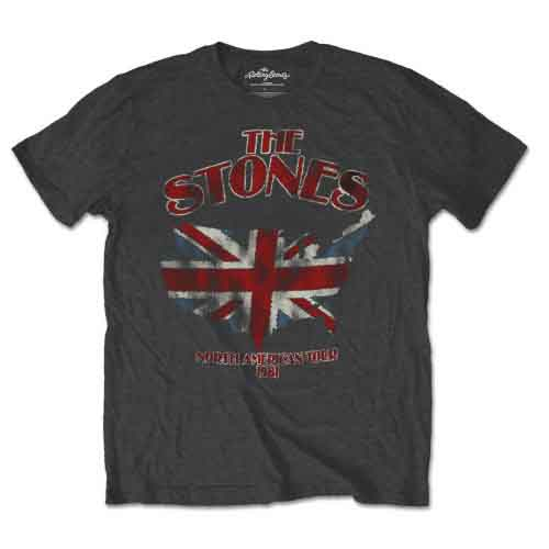 The Rolling Stones Unisex T-Shirt: Union Jack US Map [1]