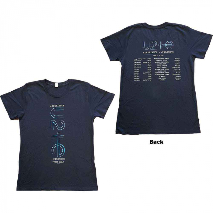U2 Ladies T-Shirt: I+E 2018 Tour Dates (Ex-Tour & Back Print) [1]