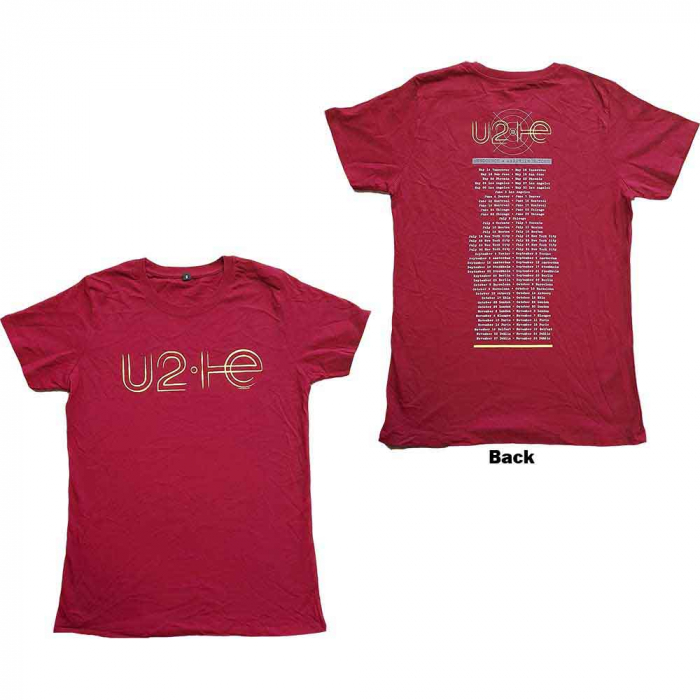 U2 Unisex T-Shirt: I+E 2015 Tour Dates (Ex-Tour & Back Print) [1]