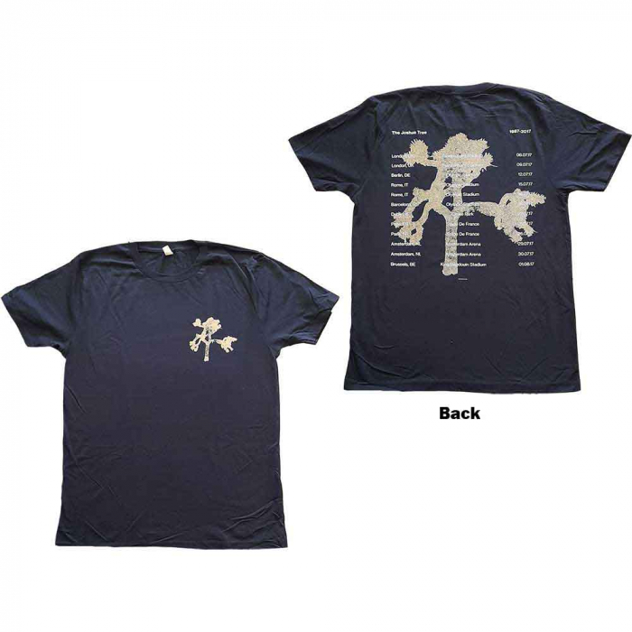 U2 Unisex T-Shirt: Joshua Tree Photo (Ex-Tour & Back Print) [1]