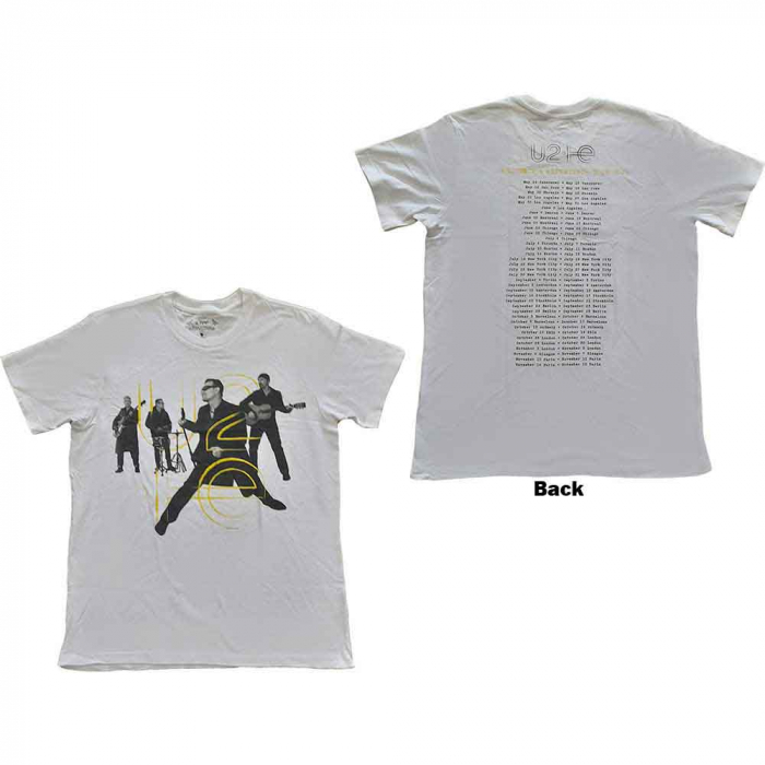 U2 Unisex T-Shirt: Live Action (Ex-Tour & Back Print) [1]