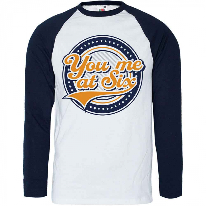 You Me At Six Unisex Raglan T-Shirt: Crest [1]