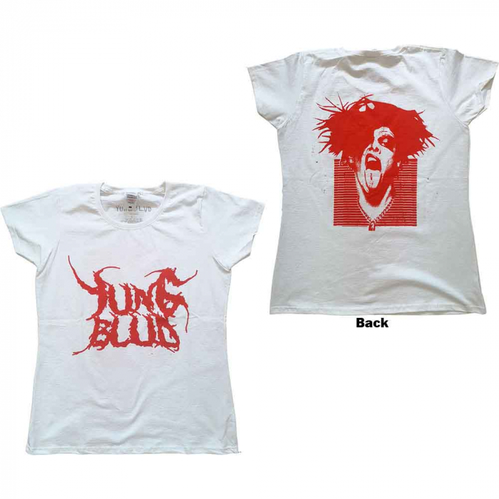 Yungblud Ladies T-Shirt: DEADHAPPY (Back Print) [1]