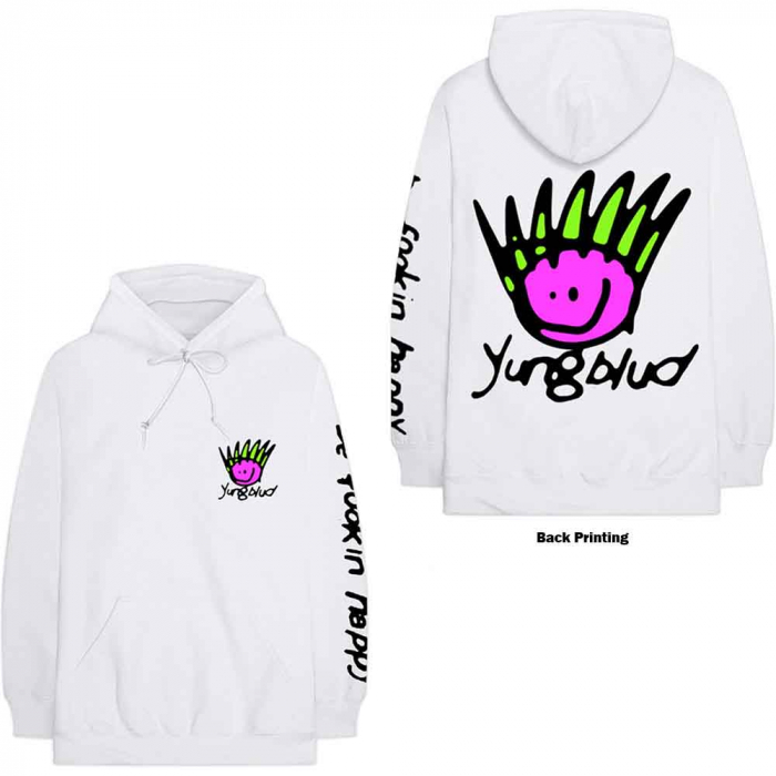 Yungblud Unisex Pullover Hoodie: Face (Back Print) [1]
