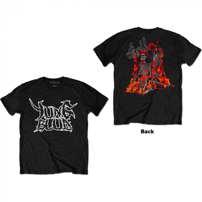 Yungblud Unisex T-Shirt: Weird Flaming Skeletons (Back Print) [1]