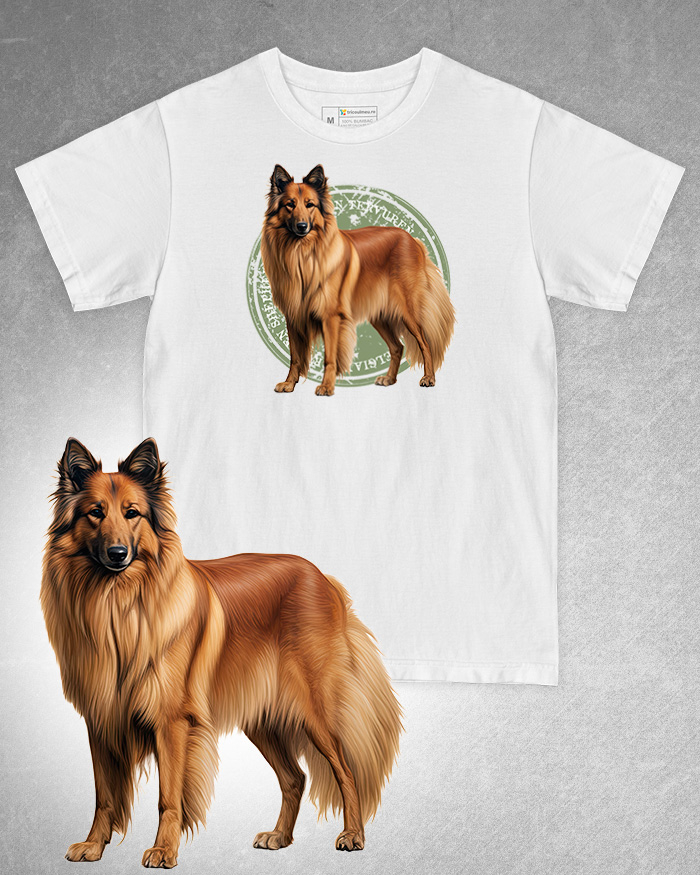 Tricou alb damă. Tricou alb bărbați. Tricou personalizat. Tricou bumbac 100%. Tricou Belgian Tervuren Shepherd [1]