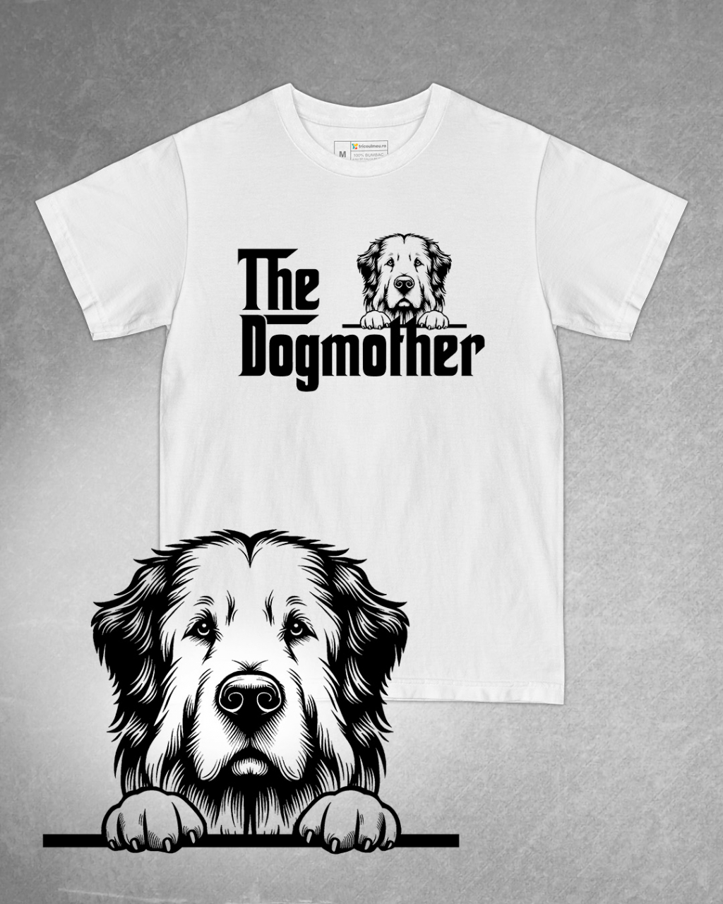 Tricou alb damă. Tricou personalizat. Tricou bumbac 100%.Tricou Ciobănesc Polonez de Tatra / Polish Tatra Sheepdog [1]