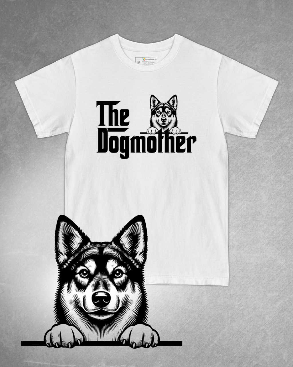 Tricou alb damă. Tricou personalizat. Tricou bumbac 100%.Tricou  Ciobănesc Suedez / Swedish Vallhund [1]
