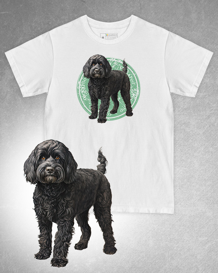 Tricou alb damă. Tricou alb bărbați. Tricou personalizat. Tricou bumbac 100%. Tricou Cockapoo [1]