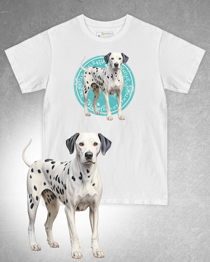 Tricou alb damă. Tricou alb bărbați. Tricou personalizat. Tricou bumbac 100%. Tricou Dalmatian [1]