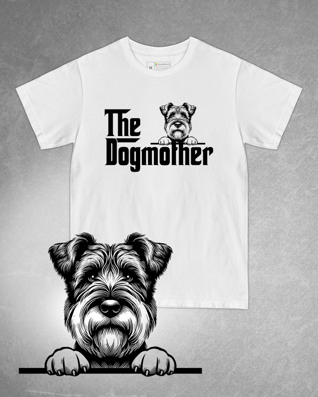 Tricou alb damă. Tricou personalizat. Tricou bumbac 100%.Tricou  Glen of Imaal Terrier [1]