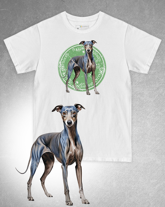 Tricou alb damă. Tricou alb bărbați. Tricou personalizat. Tricou bumbac 100%. Tricou Italian Greyhound [1]