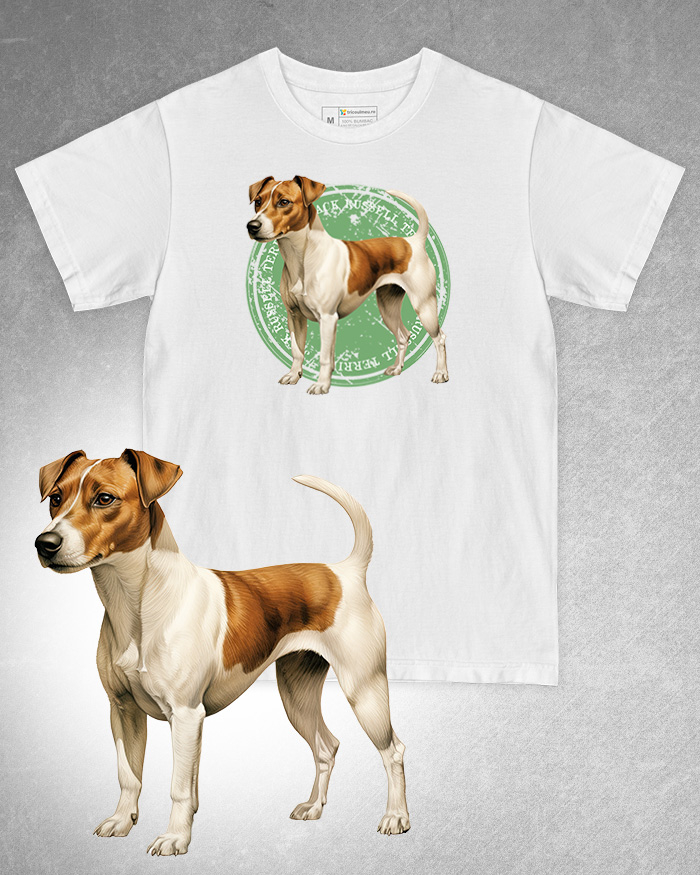 Tricou alb damă. Tricou alb bărbați. Tricou personalizat. Tricou bumbac 100%. Tricou Jack Russell Terrier [1]