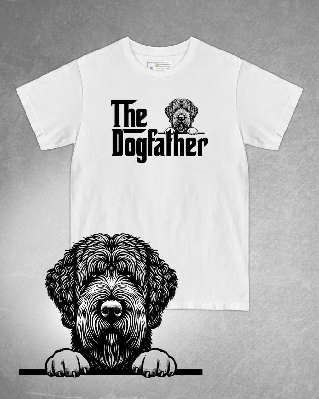 Tricou alb bărbat. Tricou personalizat. Tricou bumbac 100%.Tricou  Komondor [1]