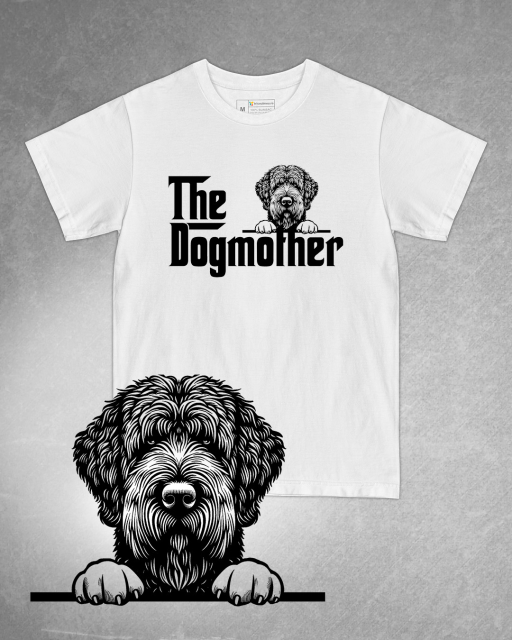 Tricou alb damă. Tricou personalizat. Tricou bumbac 100%.Tricou  Komondor [1]