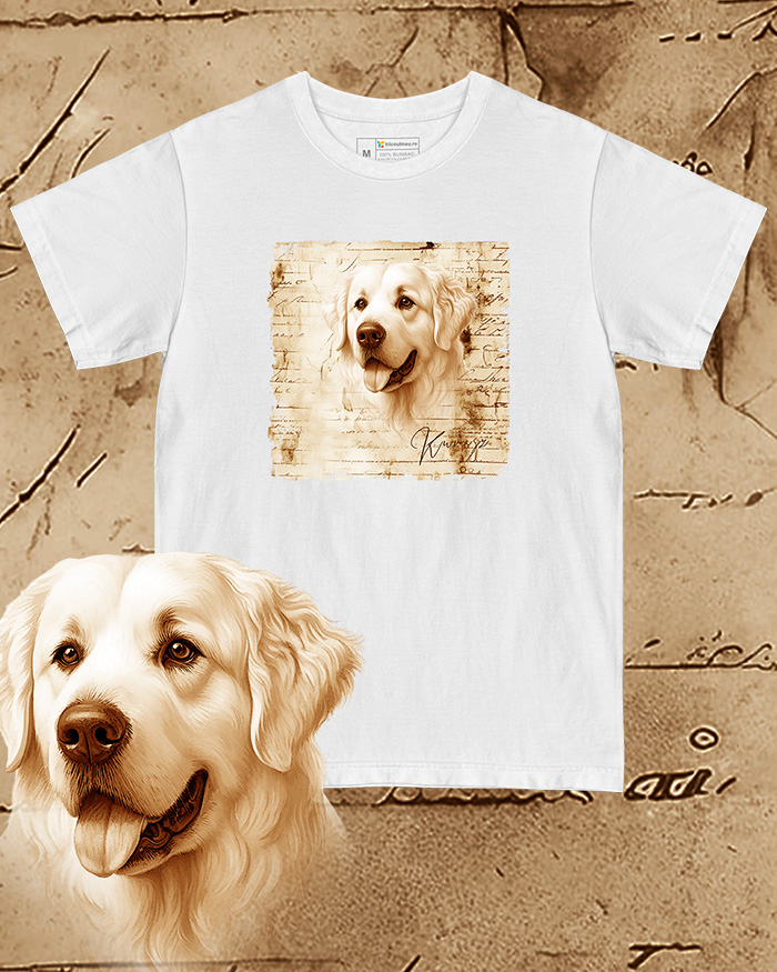 Tricou alb damă. Tricou alb bărbați. Tricou personalizat. Tricou bumbac 100%.  Kuvasz [1]