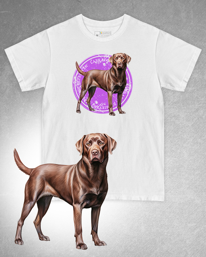 Tricou alb damă. Tricou alb bărbați. Tricou personalizat. Tricou bumbac 100%. Tricou Labrador Retriever [1]