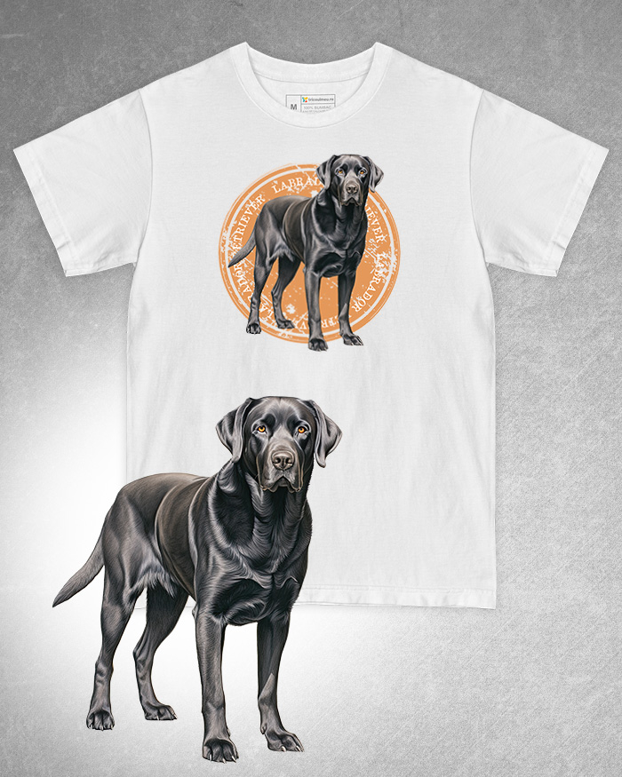 Tricou alb damă. Tricou alb bărbați. Tricou personalizat. Tricou bumbac 100%. Tricou Labrador Retriever [1]