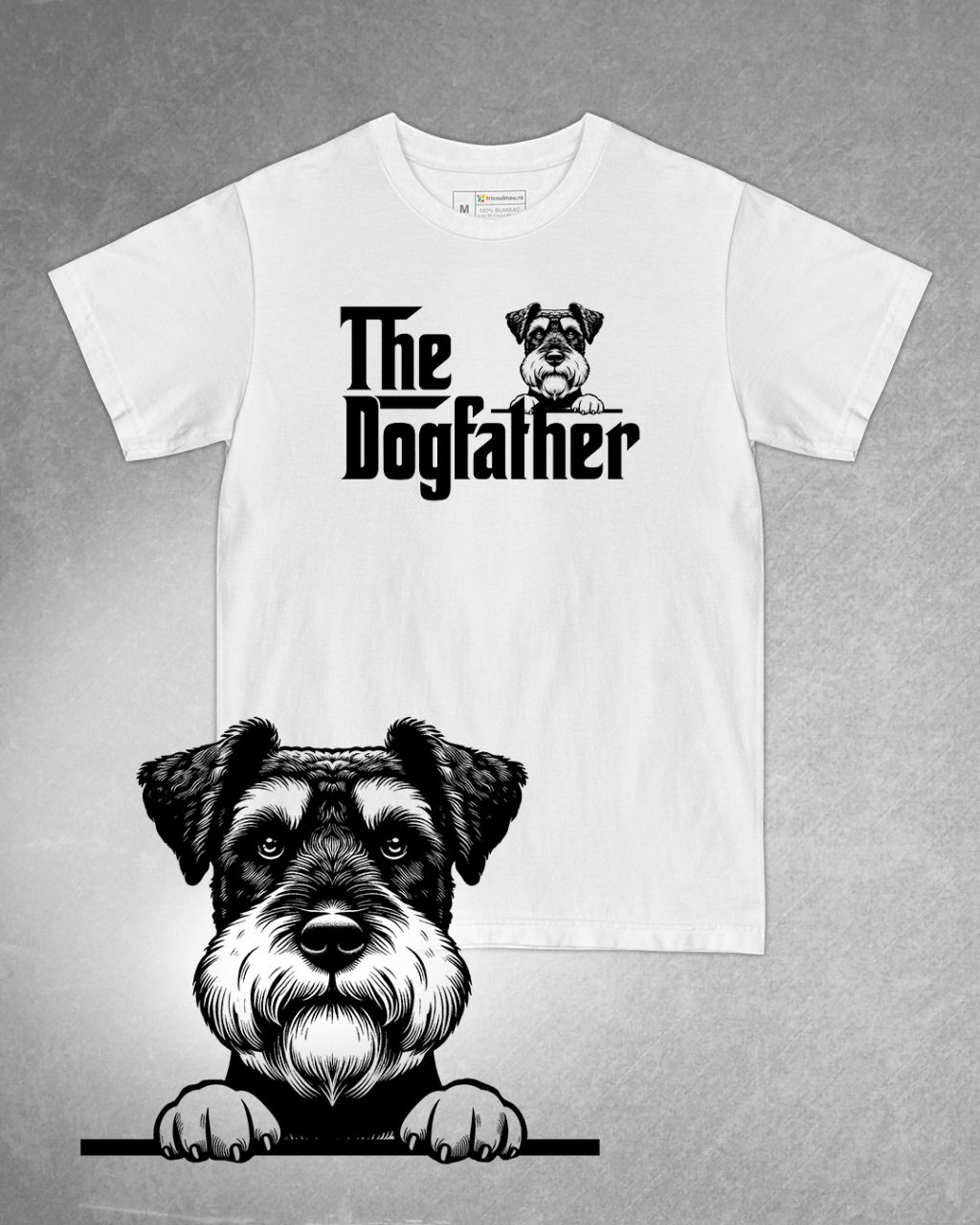 Tricou alb bărbat. Tricou personalizat. Tricou bumbac 100%.Tricou  Lakeland Terrier [1]