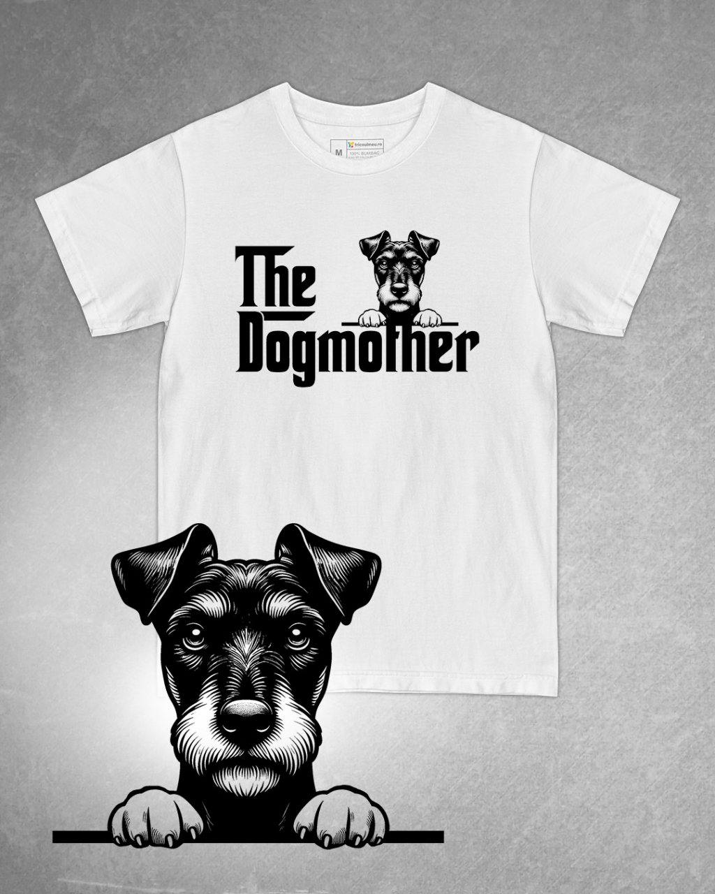 Tricou alb damă. Tricou personalizat. Tricou bumbac 100%.Tricou  Manchester Terrier [1]