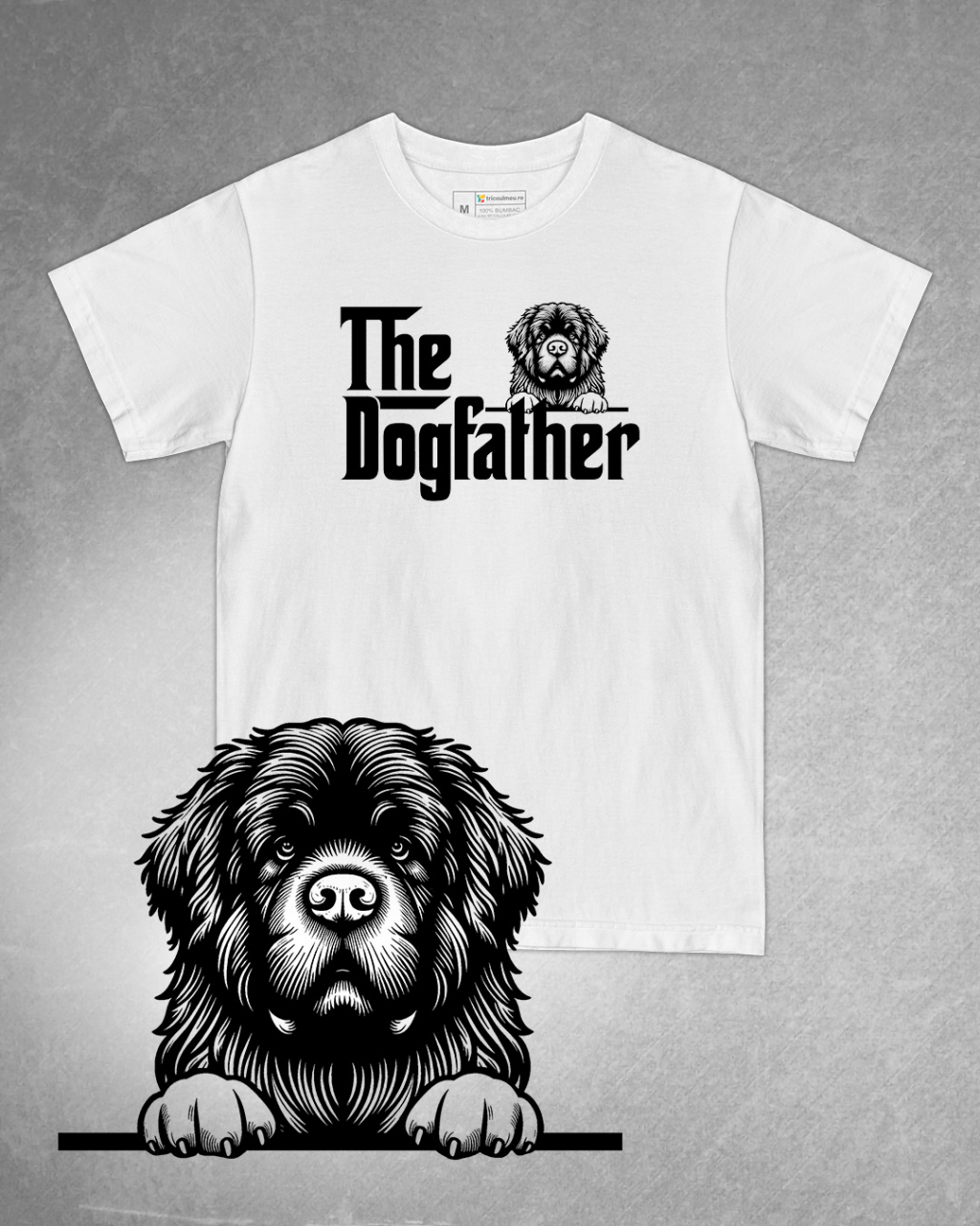 Tricou alb bărbat. Tricou personalizat. Tricou bumbac 100%.Tricou  Newfoundland [1]