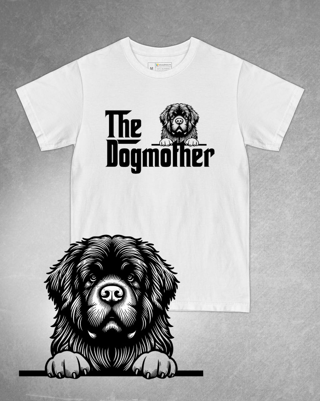 Tricou alb damă. Tricou personalizat. Tricou bumbac 100%.Tricou  Newfoundland [1]