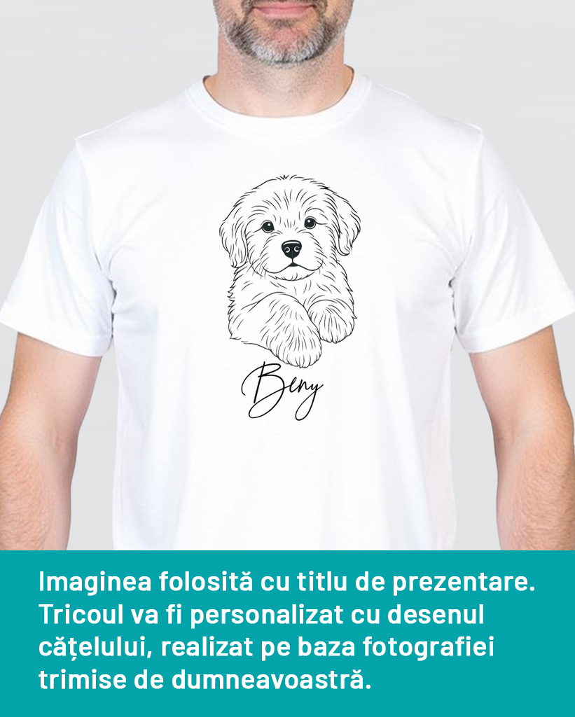 Tricou alb damă. Tricou alb bărbat. Tricou personalizat. Tricou bumbac 100%. [2]