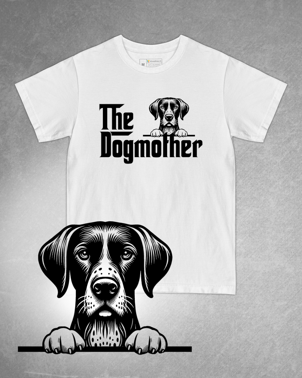 Tricou alb damă. Tricou personalizat. Tricou bumbac 100%.Tricou  Pointer [1]