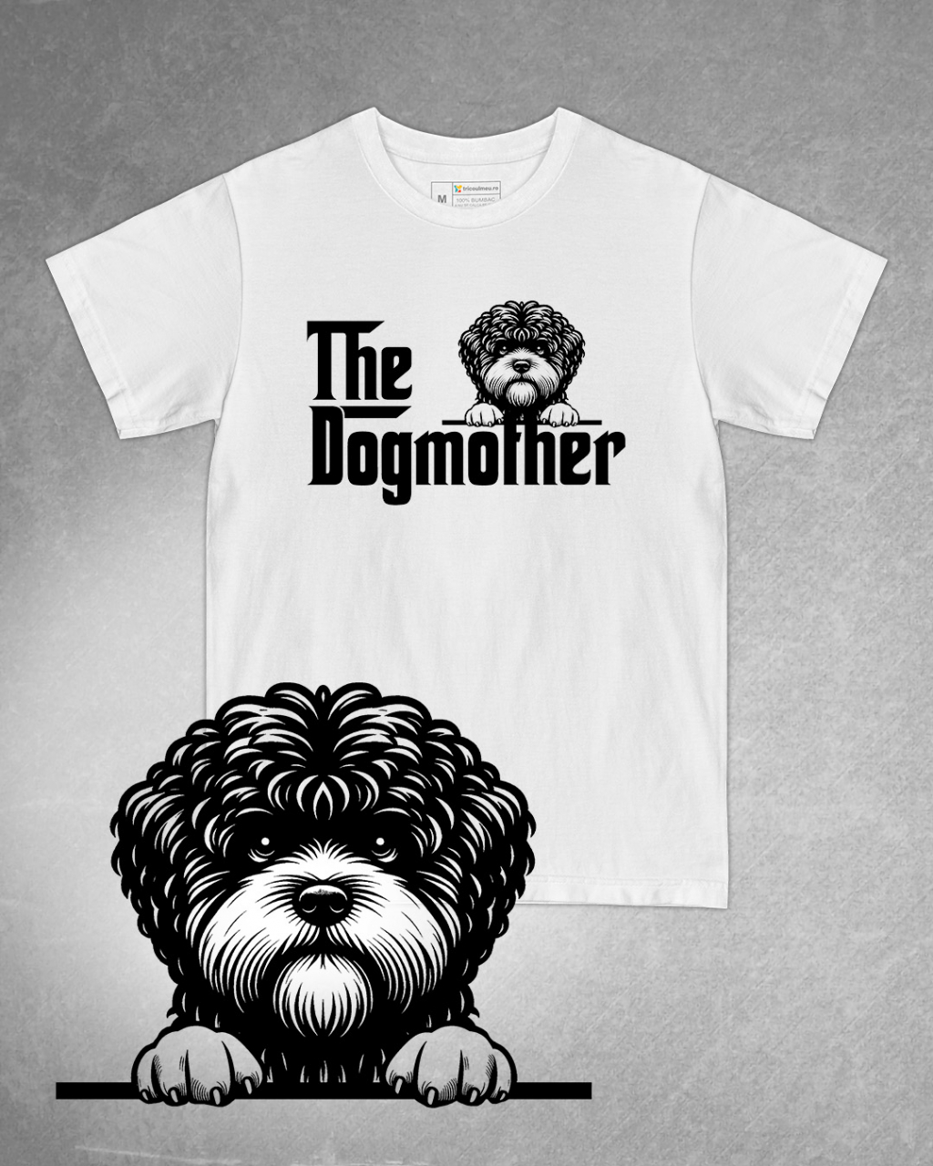 Tricou alb damă. Tricou personalizat. Tricou bumbac 100%.Tricou  Puli [1]