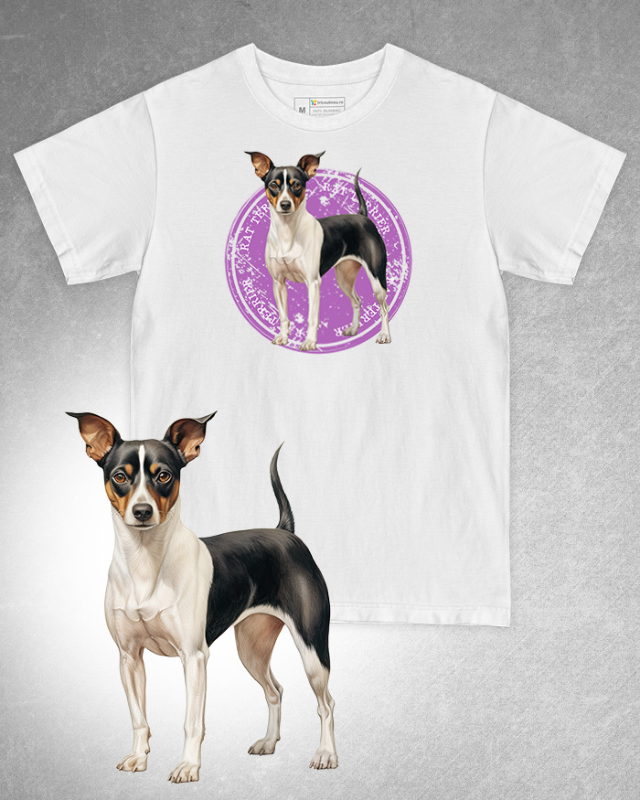 Tricou alb damă. Tricou alb bărbați. Tricou personalizat. Tricou bumbac 100%. Tricou Rat Terrier [1]