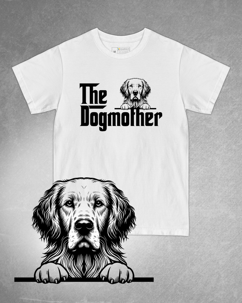 Tricou alb damă. Tricou personalizat. Tricou bumbac 100%.Tricou  Setter Irlandez / White Red Setter [1]