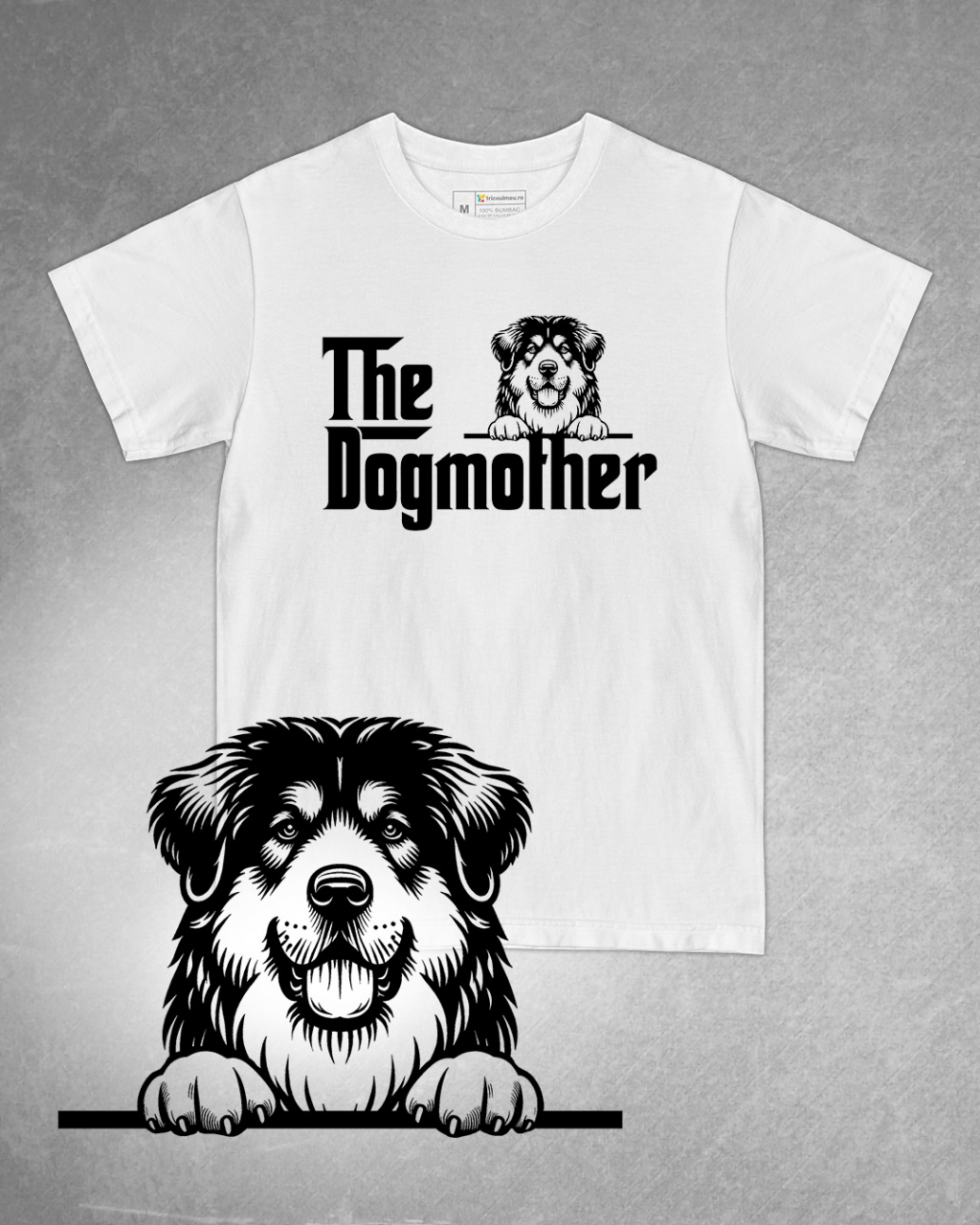 Tricou alb damă. Tricou personalizat. Tricou bumbac 100%.Tricou  South Russian Ovcharka [1]