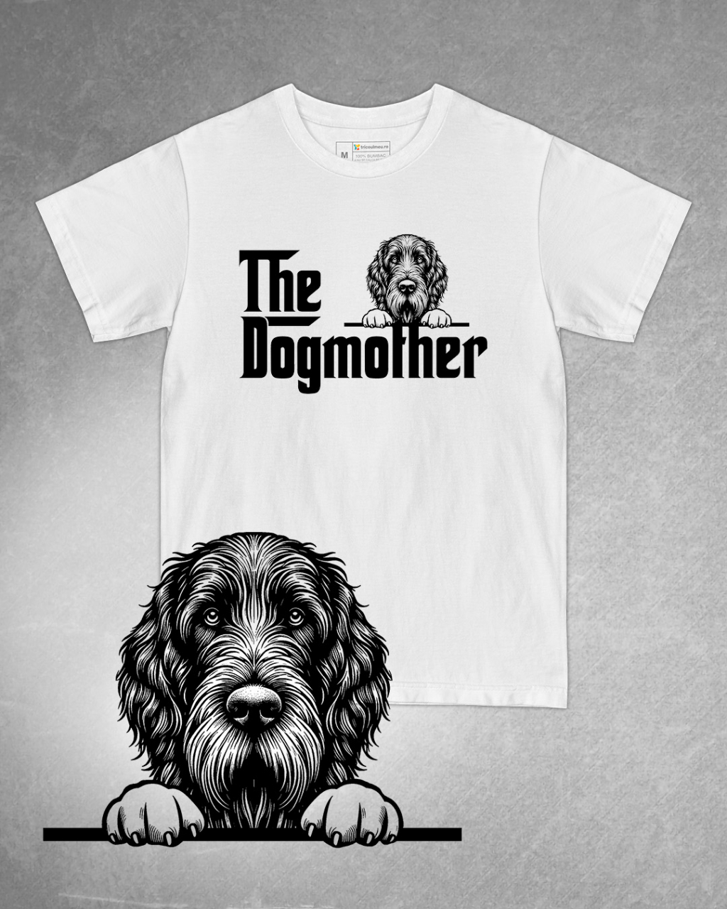 Tricou alb damă. Tricou personalizat. Tricou bumbac 100%.Tricou  Spinone Italiano [1]
