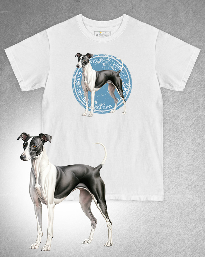 Tricou alb damă. Tricou alb bărbați. Tricou personalizat. Tricou bumbac 100%. Tricou Whippet [1]