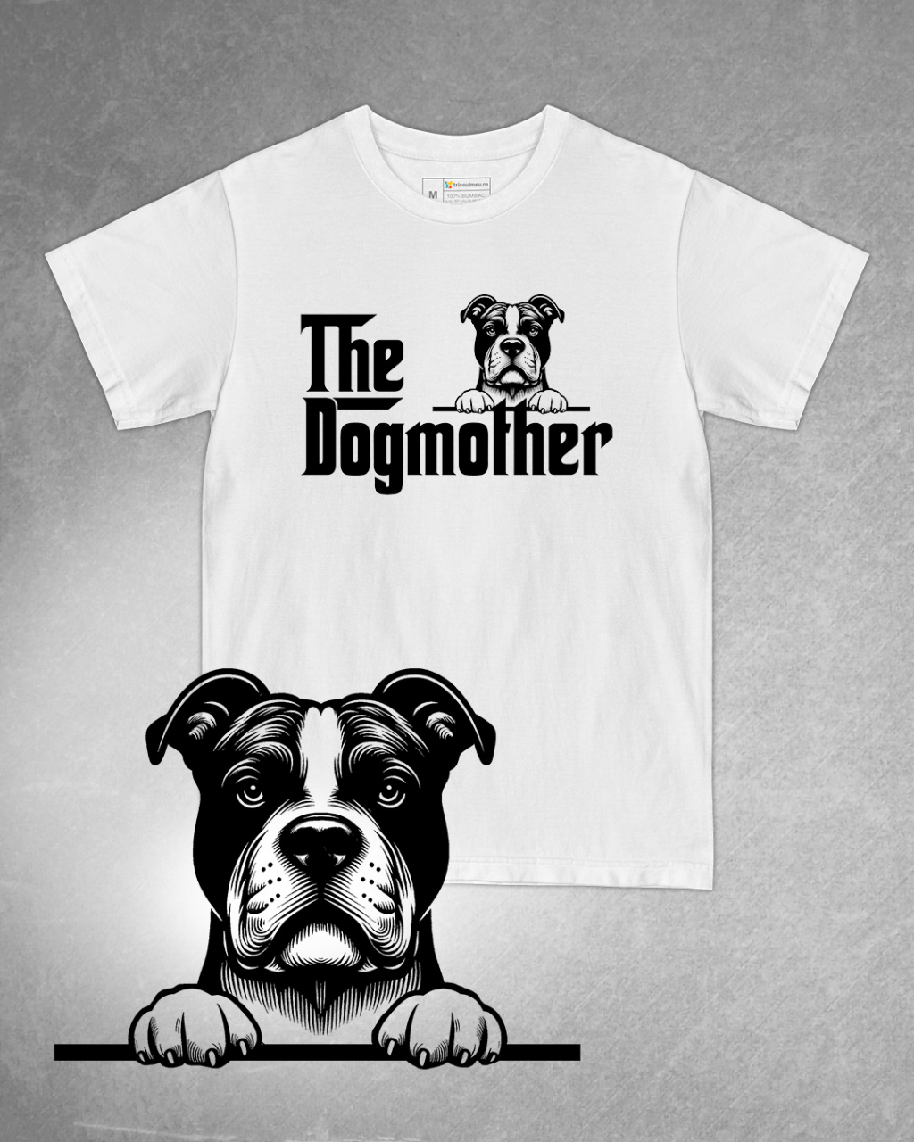 Tricou alb damă. Tricou personalizat. Tricou bumbac 100%.TricouAmerican Bully #5 [1]
