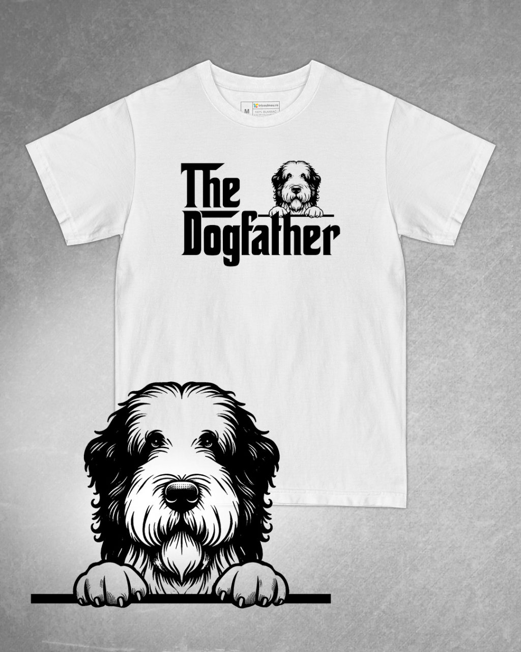Tricou alb bărbat. Tricou personalizat. Tricou bumbac 100%.TricouCiobanesc de Bucovina [1]
