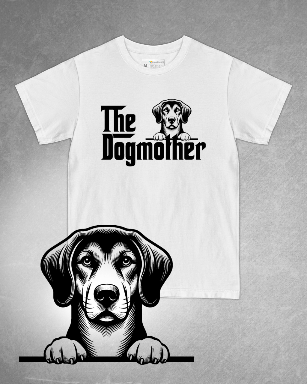 Tricou alb damă. Tricou personalizat. Tricou bumbac 100%.TricouCopoi Grecesc / Hellenic Hound [1]
