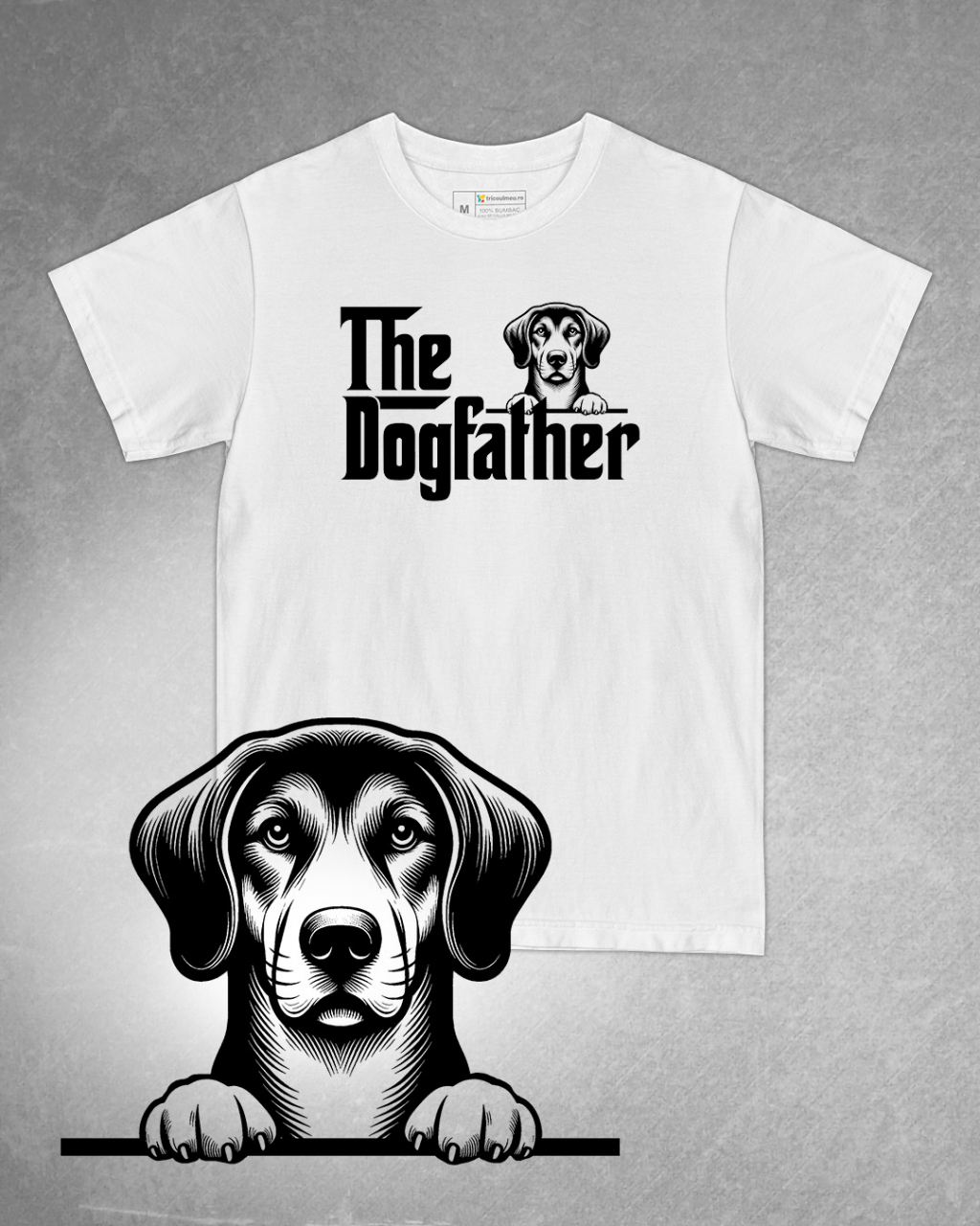 Tricou alb bărbat. Tricou personalizat. Tricou bumbac 100%.TricouCopoi Grecesc / Hellenic Hound [1]