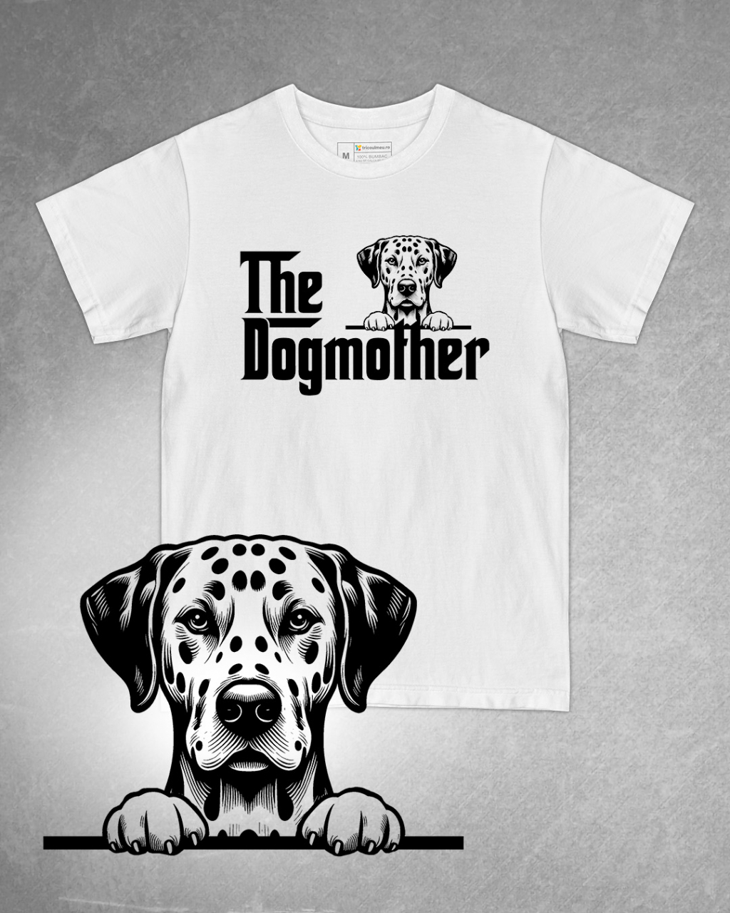 Tricou alb damă. Tricou personalizat. Tricou bumbac 100%.TricouDalmațian [1]