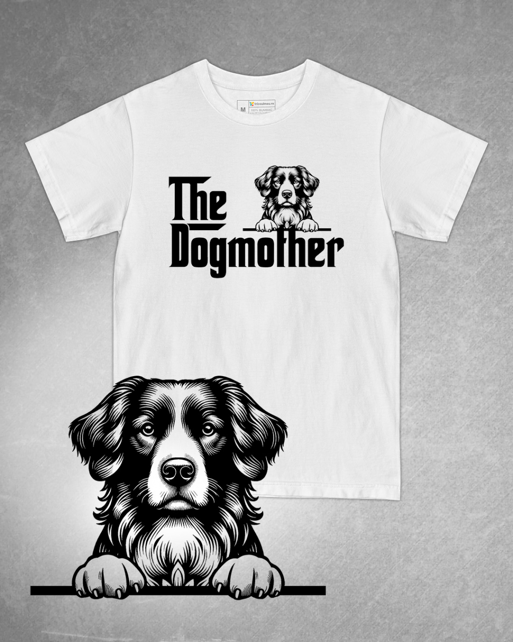 Tricou alb damă. Tricou personalizat. Tricou bumbac 100%.TricouNova Scotia Duck Tolling Retriever [1]