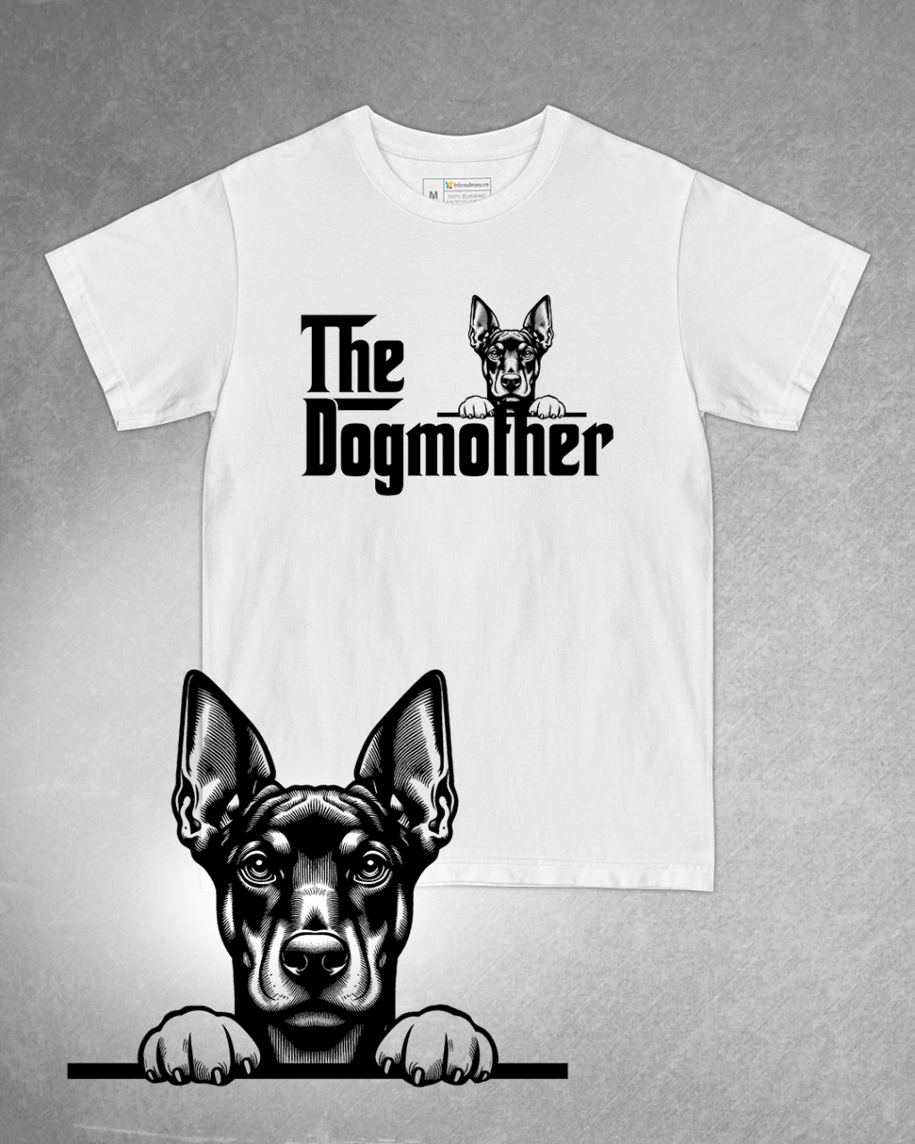 Tricou alb damă. Tricou personalizat. Tricou bumbac 100%.TricouPinscher German / German Pinscher [1]