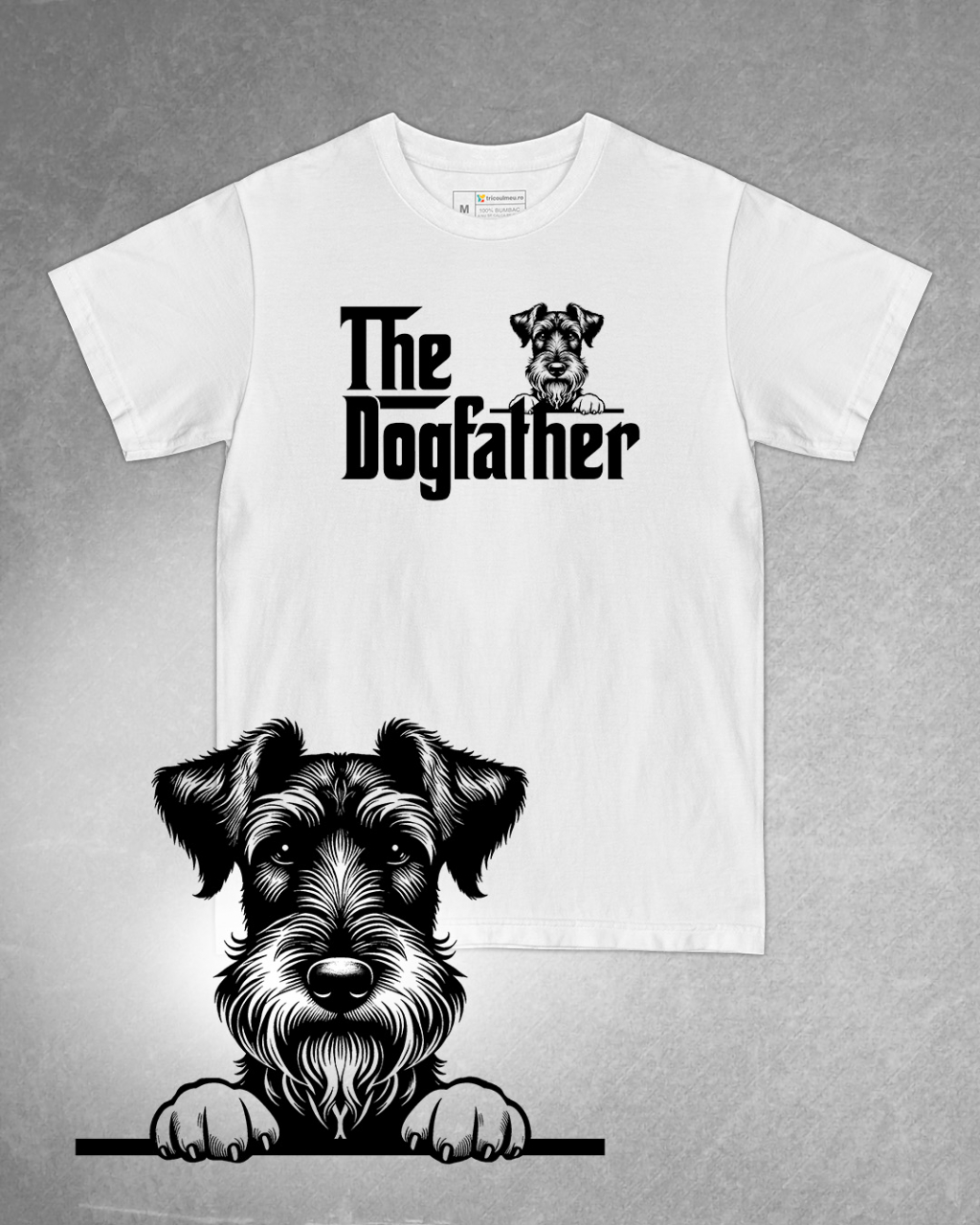 Tricou alb bărbat. Tricou personalizat. Tricou bumbac 100%.TricouTerrier Irlandez / Irish Terrier [1]