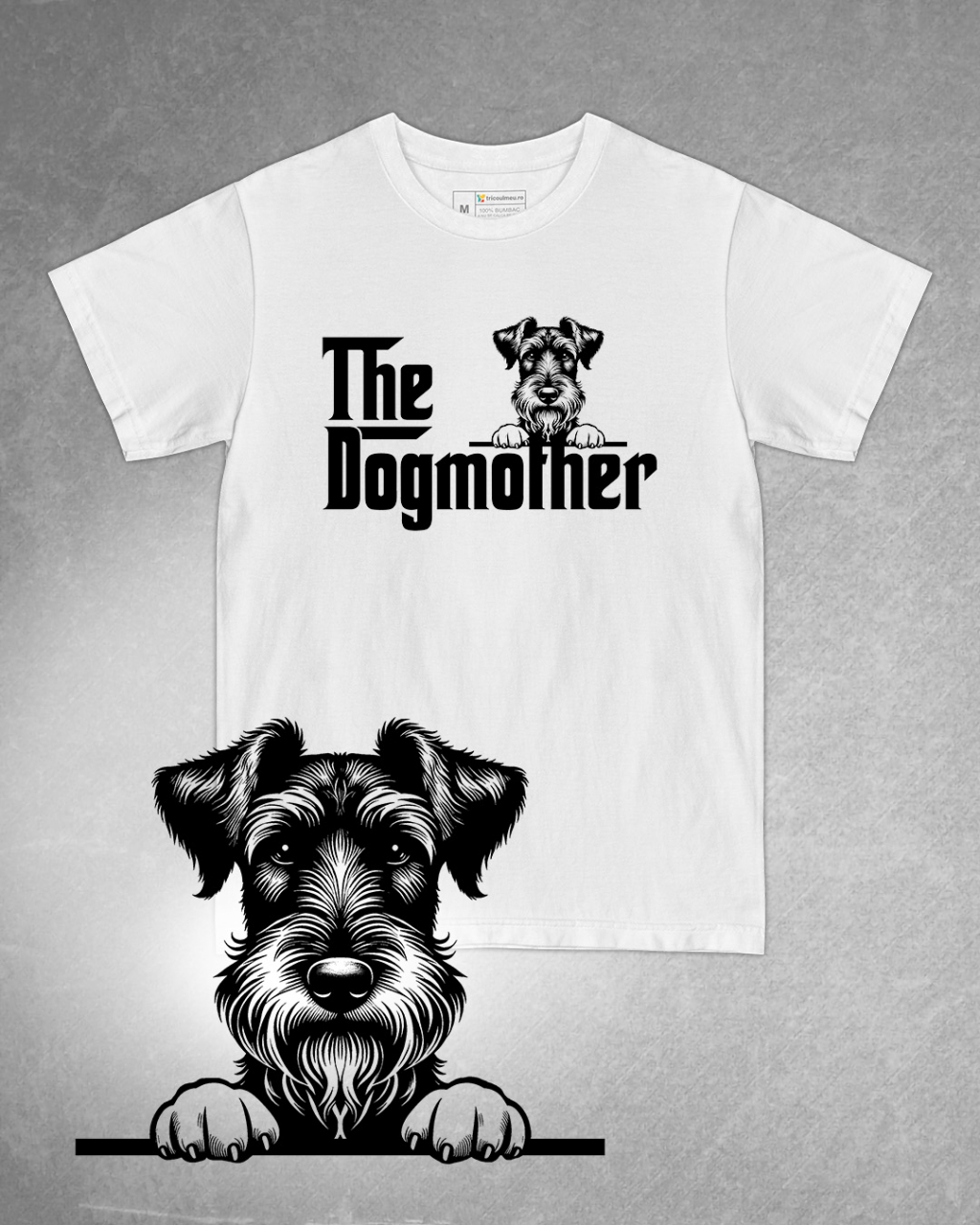 Tricou alb damă. Tricou personalizat. Tricou bumbac 100%.TricouTerrier Irlandez / Irish Terrier [1]