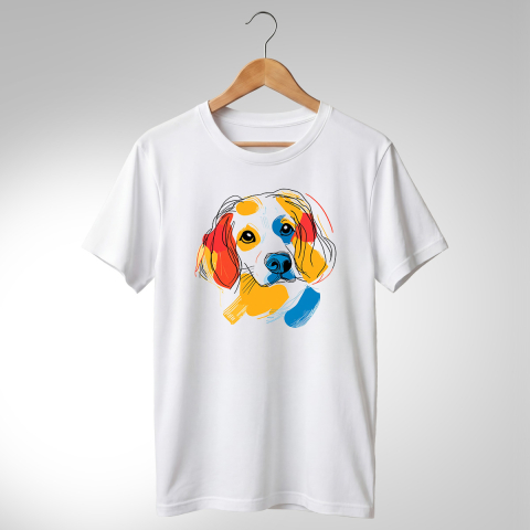 Abstract-Câini - TRICOU ABSTRACT - CĂȚEL